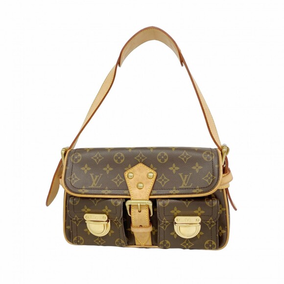 Louis Vuitton Monogram Hudson PM Shoulder Bag M40027 Brown Women's